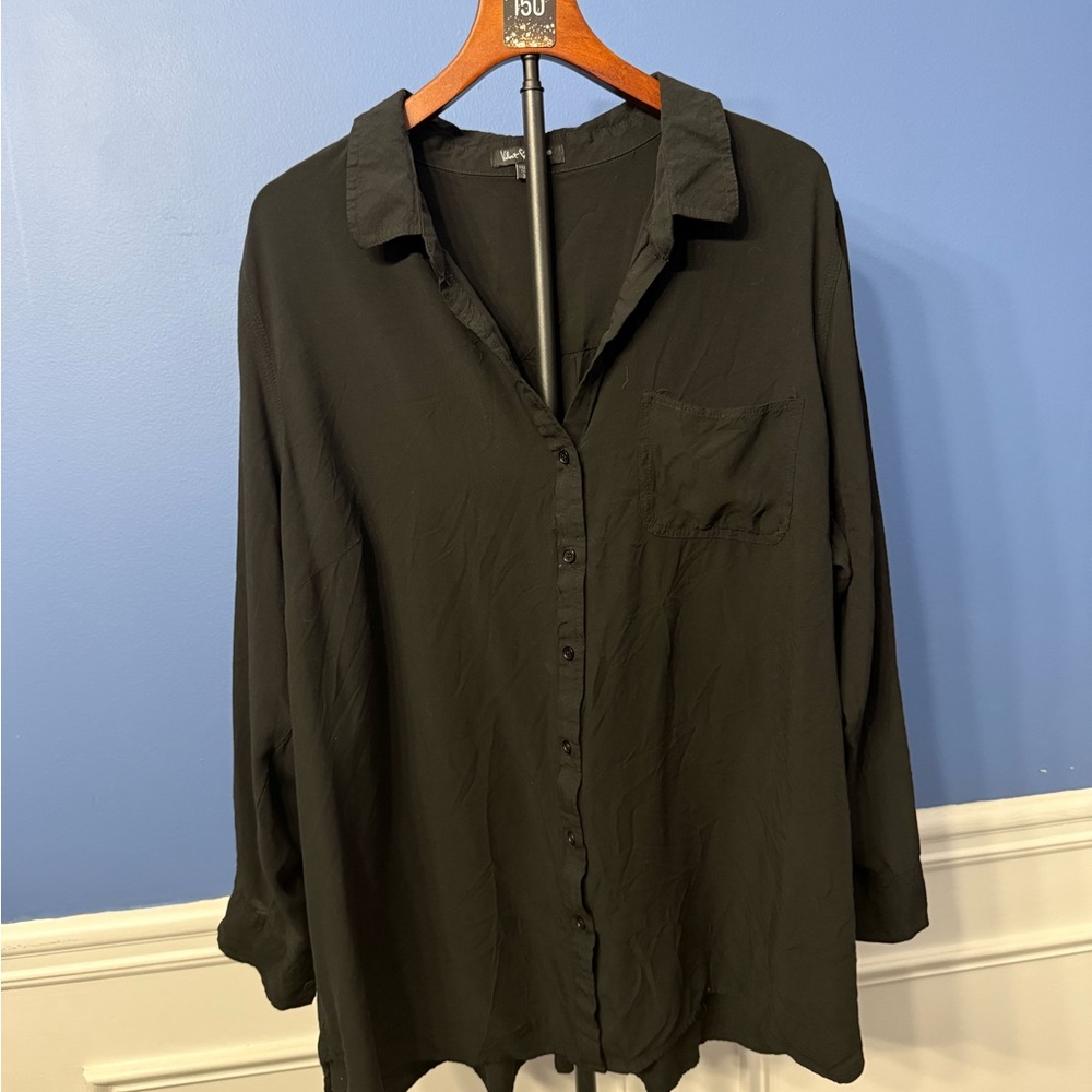 Velvet Heart Black Button-Up Shirt